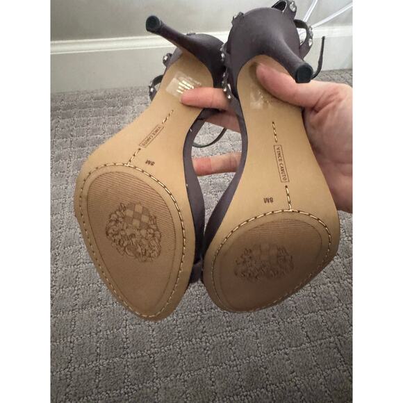 NWOB Vince Camuto Daphery Ankle Strap Sandal in Charcoal SZ 8 - Picture 4 of 5